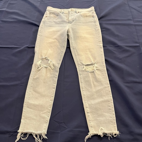 LOFT Denim - Loft Made and Loved Women's High Waist Skinny Ankle Light Wash‎ 27/4 Distressed